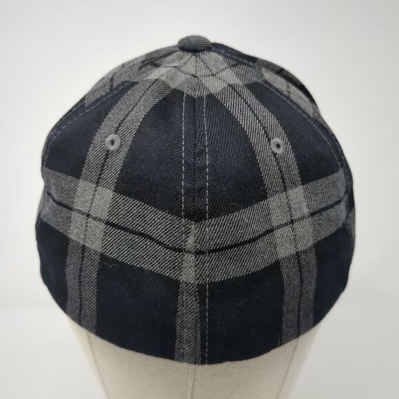 Cowgirl Tuff Co Fitted Baseball Cap Multi XL Vented Holes Plaid Flexfit Yupoong - Picture 6 of 9